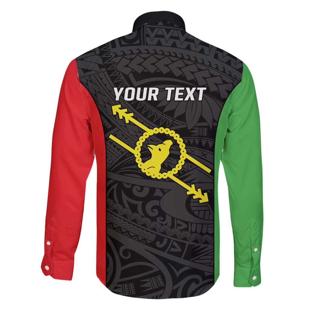 Personalised PNG Southern Highlands Province Family Matching Long Sleeve Bodycon Dress and Hawaiian Shirt Bird of Paradise Tattoo Flag Motif - Polynesian Pride