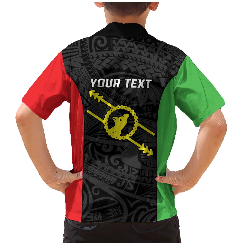 Personalised PNG Southern Highlands Province Family Matching Mermaid Dress and Hawaiian Shirt Bird of Paradise Tattoo Flag Motif - Polynesian Pride