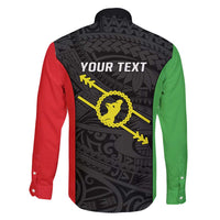 Personalised PNG Southern Highlands Province Family Matching Summer Maxi Dress and Hawaiian Shirt Bird of Paradise Tattoo Flag Motif - Polynesian Pride