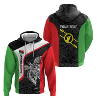 Personalised PNG Southern Highlands Province Hoodie Bird of Paradise Tattoo Flag Motif - Polynesian Pride