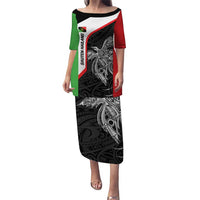 Personalised PNG Southern Highlands Province Puletasi Bird of Paradise Tattoo Flag Motif - Polynesian Pride