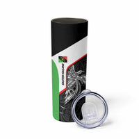 Personalised PNG Southern Highlands Province Skinny Tumbler Bird of Paradise Tattoo Flag Motif - Polynesian Pride