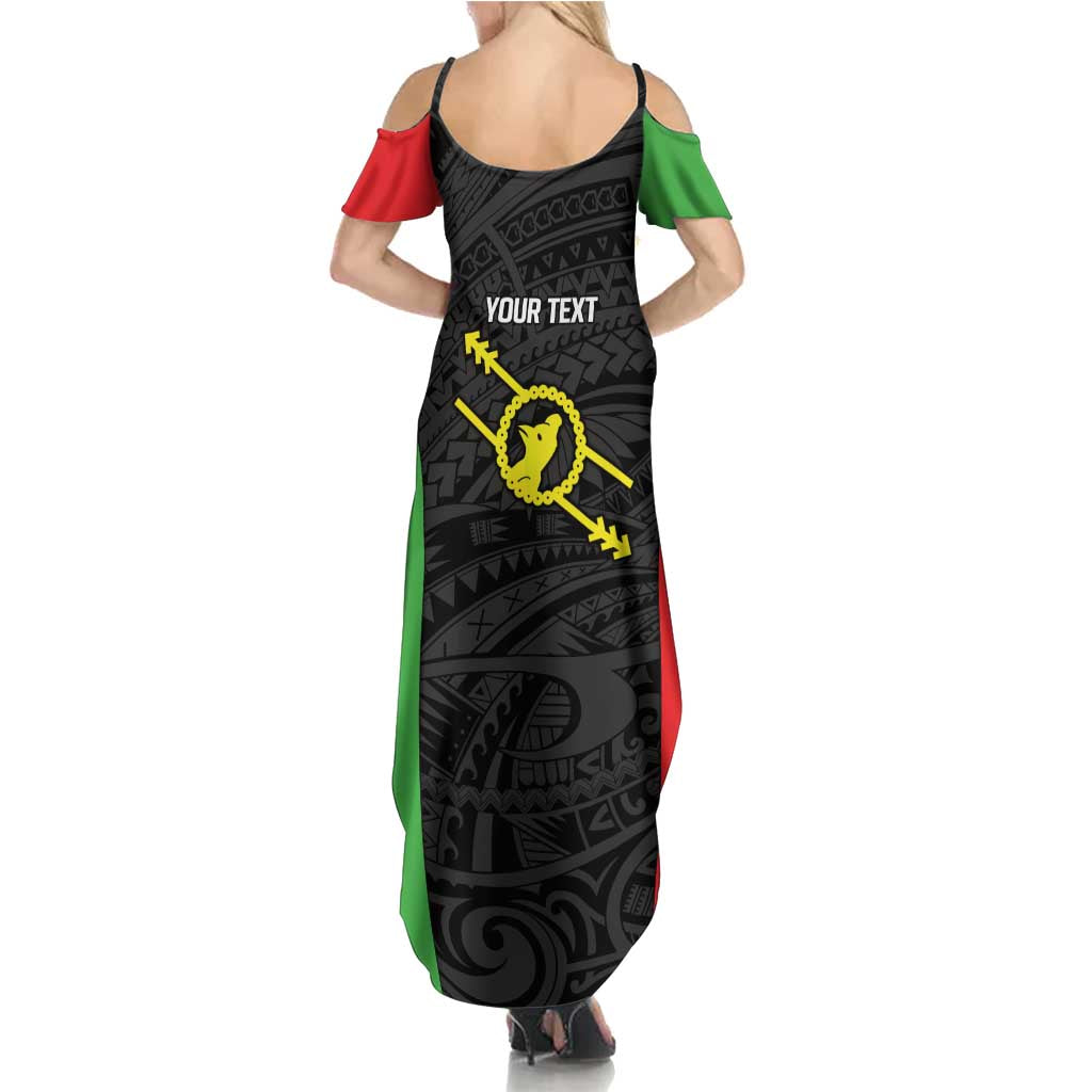 Personalised PNG Southern Highlands Province Summer Maxi Dress Bird of Paradise Tattoo Flag Motif - Polynesian Pride