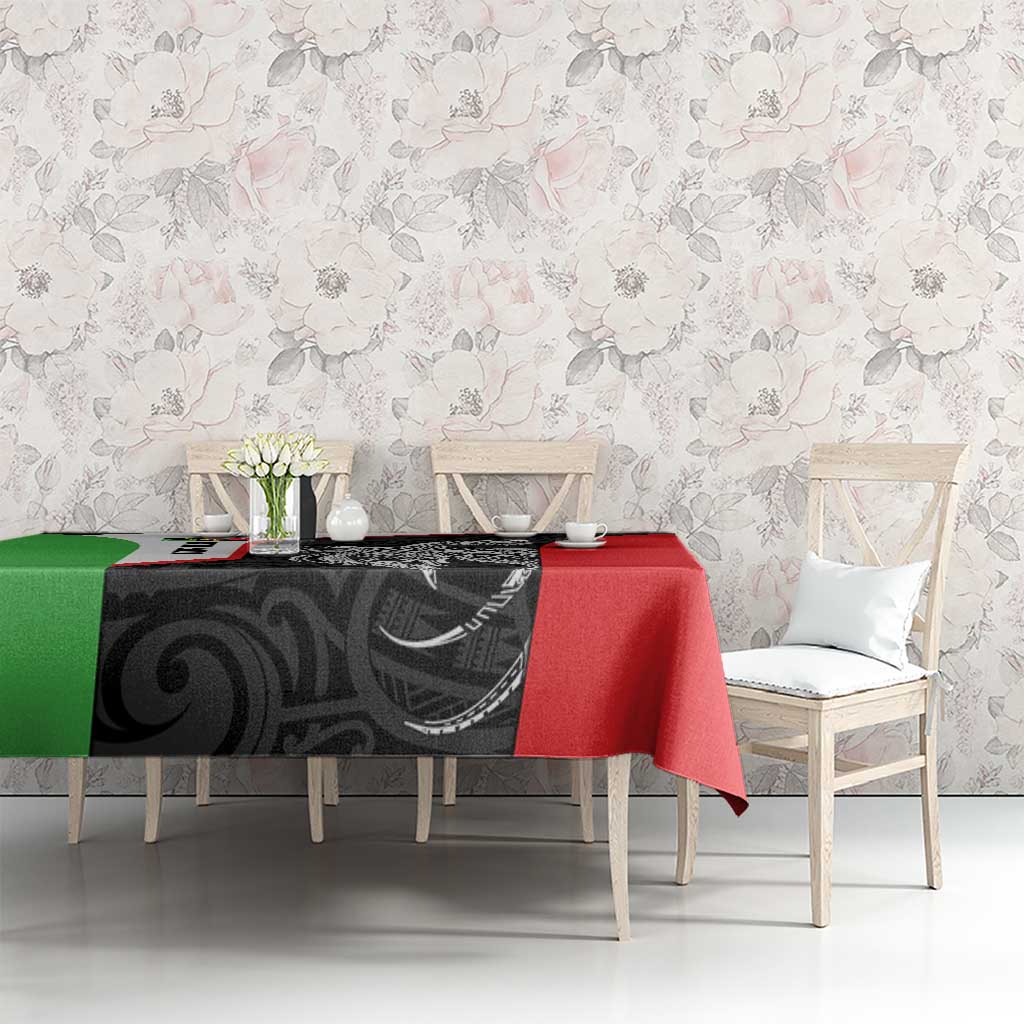 Personalised PNG Southern Highlands Province Tablecloth Bird of Paradise Tattoo Flag Motif - Polynesian Pride