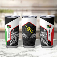 Personalised PNG Southern Highlands Province Tumbler Cup Bird of Paradise Tattoo Flag Motif - Polynesian Pride