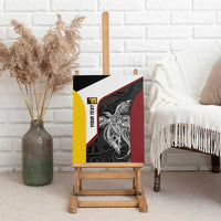 Personalised PNG Western Province Canvas Wall Art Bird of Paradise Tattoo Flag Motif - Polynesian Pride