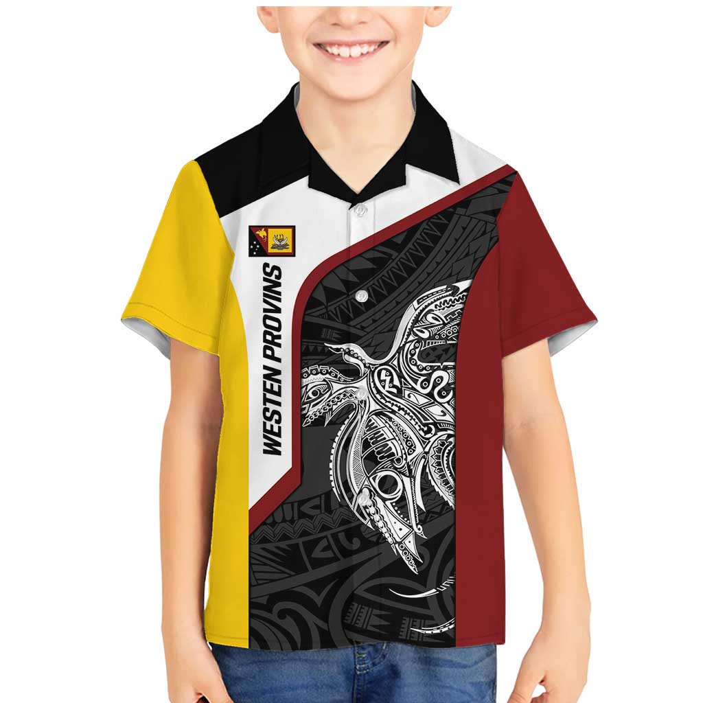 Personalised PNG Western Province Family Matching Mermaid Dress and Hawaiian Shirt Bird of Paradise Tattoo Flag Motif - Polynesian Pride