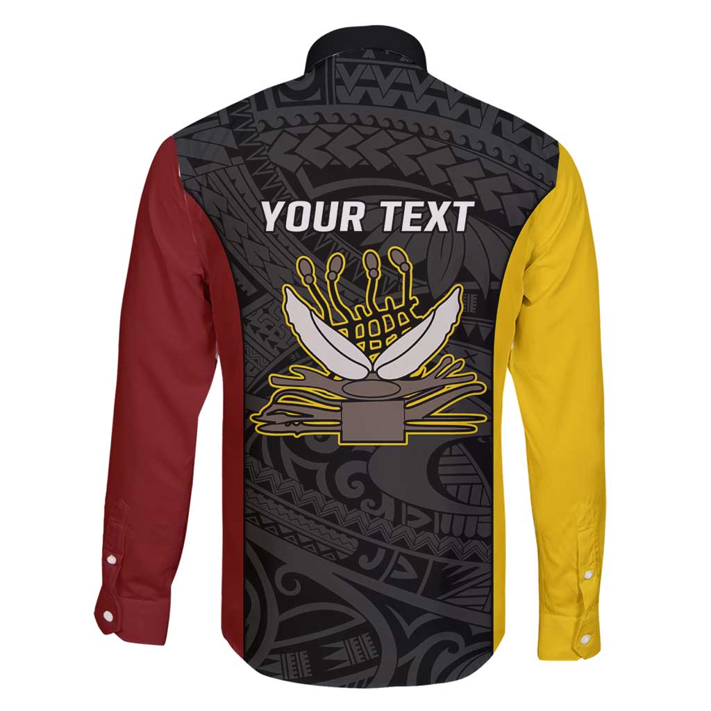 Personalised PNG Western Province Family Matching Puletasi and Hawaiian Shirt Bird of Paradise Tattoo Flag Motif - Polynesian Pride