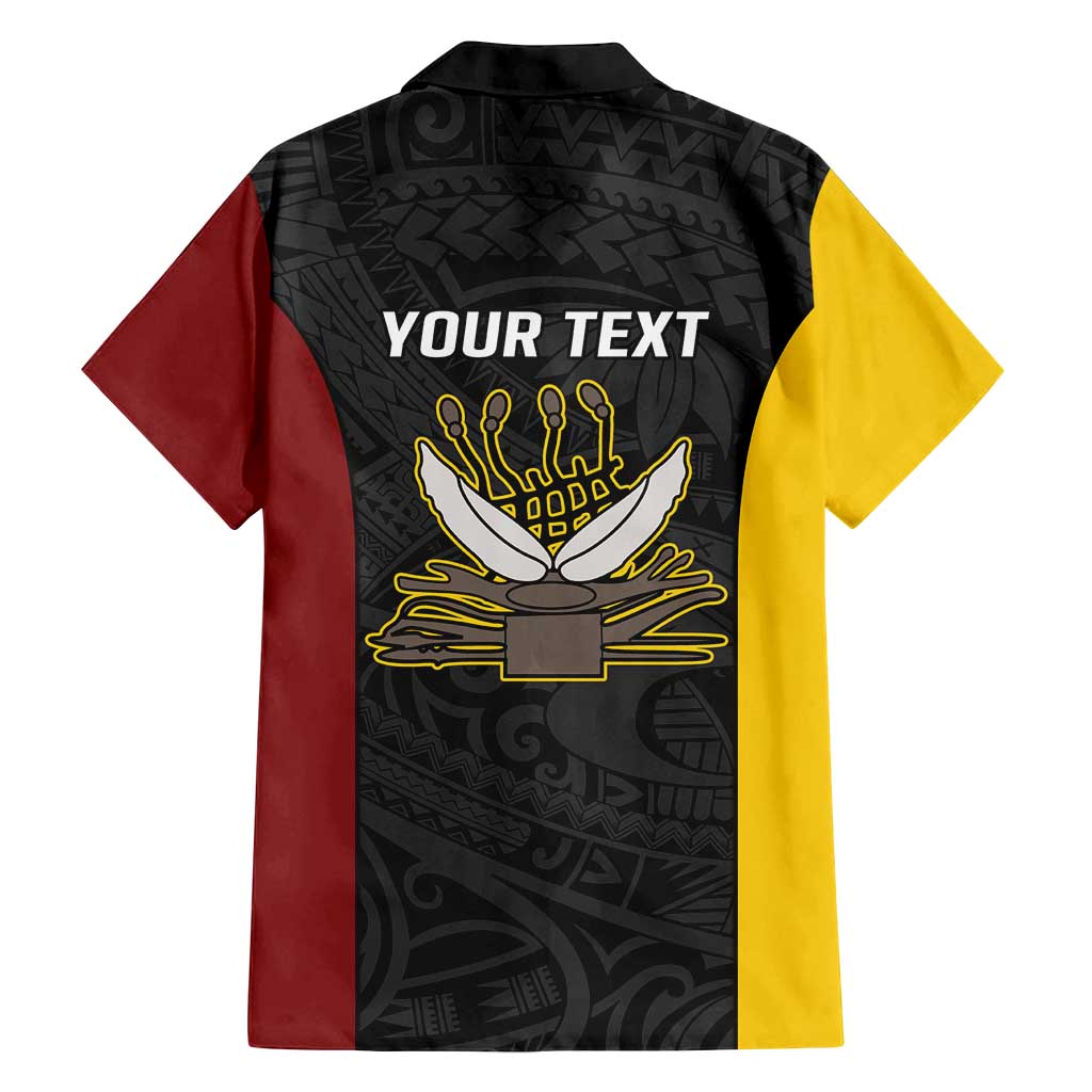 Personalised PNG Western Province Family Matching Tank Maxi Dress and Hawaiian Shirt Bird of Paradise Tattoo Flag Motif - Polynesian Pride