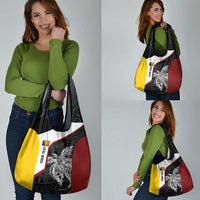 Personalised PNG Western Province Grocery Bag Bird of Paradise Tattoo Flag Motif - Polynesian Pride