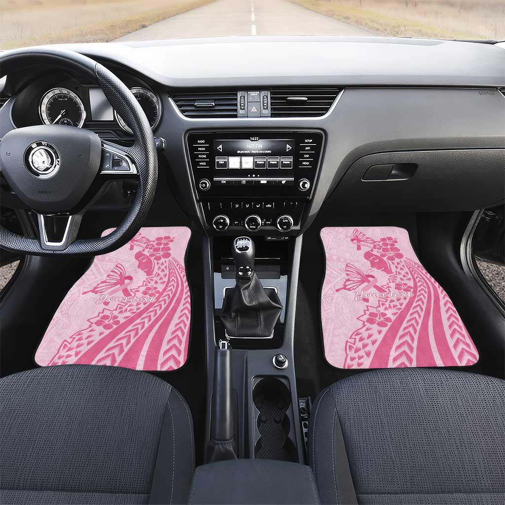 Pacific Girl and Butterfly Cancer Ribbon Personalised Car Mats
