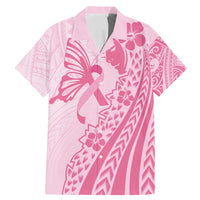 Pacific Girl and Butterfly Cancer Ribbon Personalised Family Matching Mermaid Dress and Hawaiian Shirt