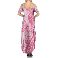 Pacific Girl and Butterfly Cancer Ribbon Personalised Summer Maxi Dress