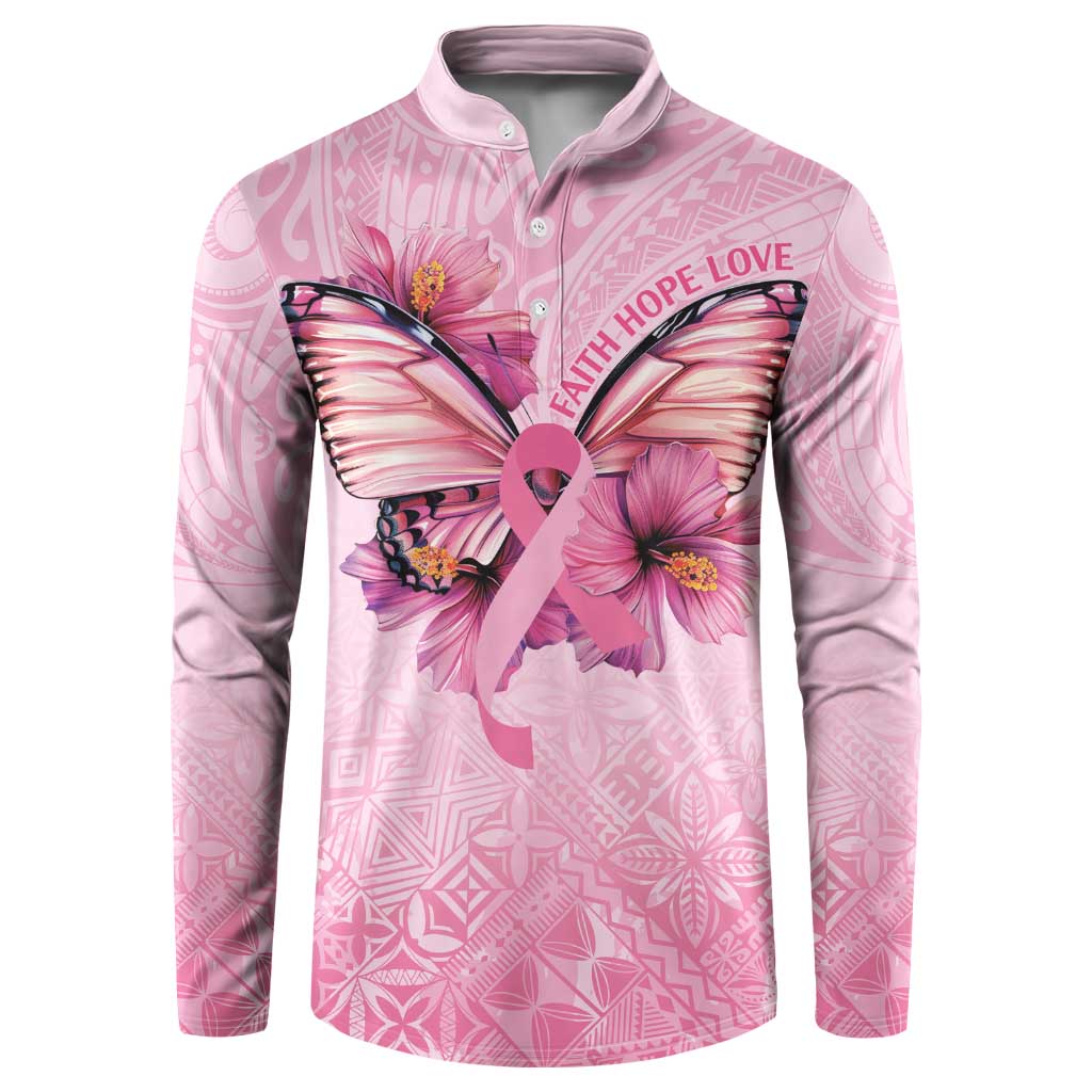 Faith Hope Love Butterfly Ribbon Personalised Button Sweatshirt