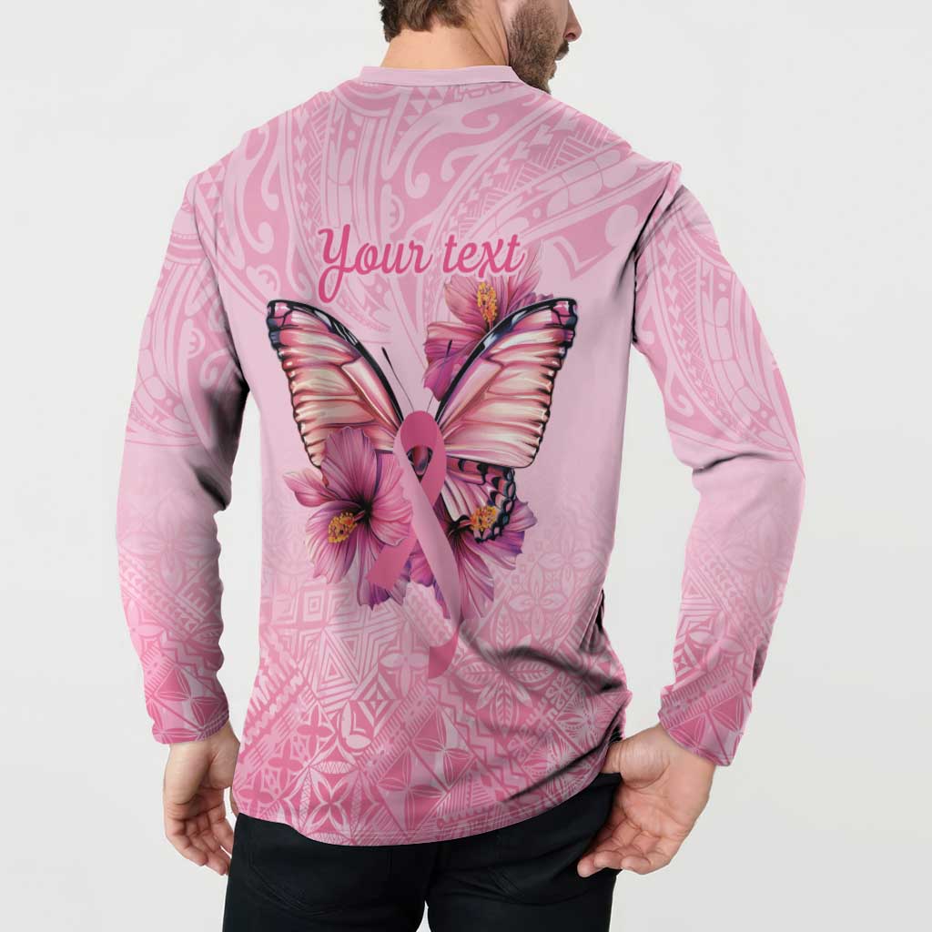 Faith Hope Love Butterfly Ribbon Personalised Button Sweatshirt