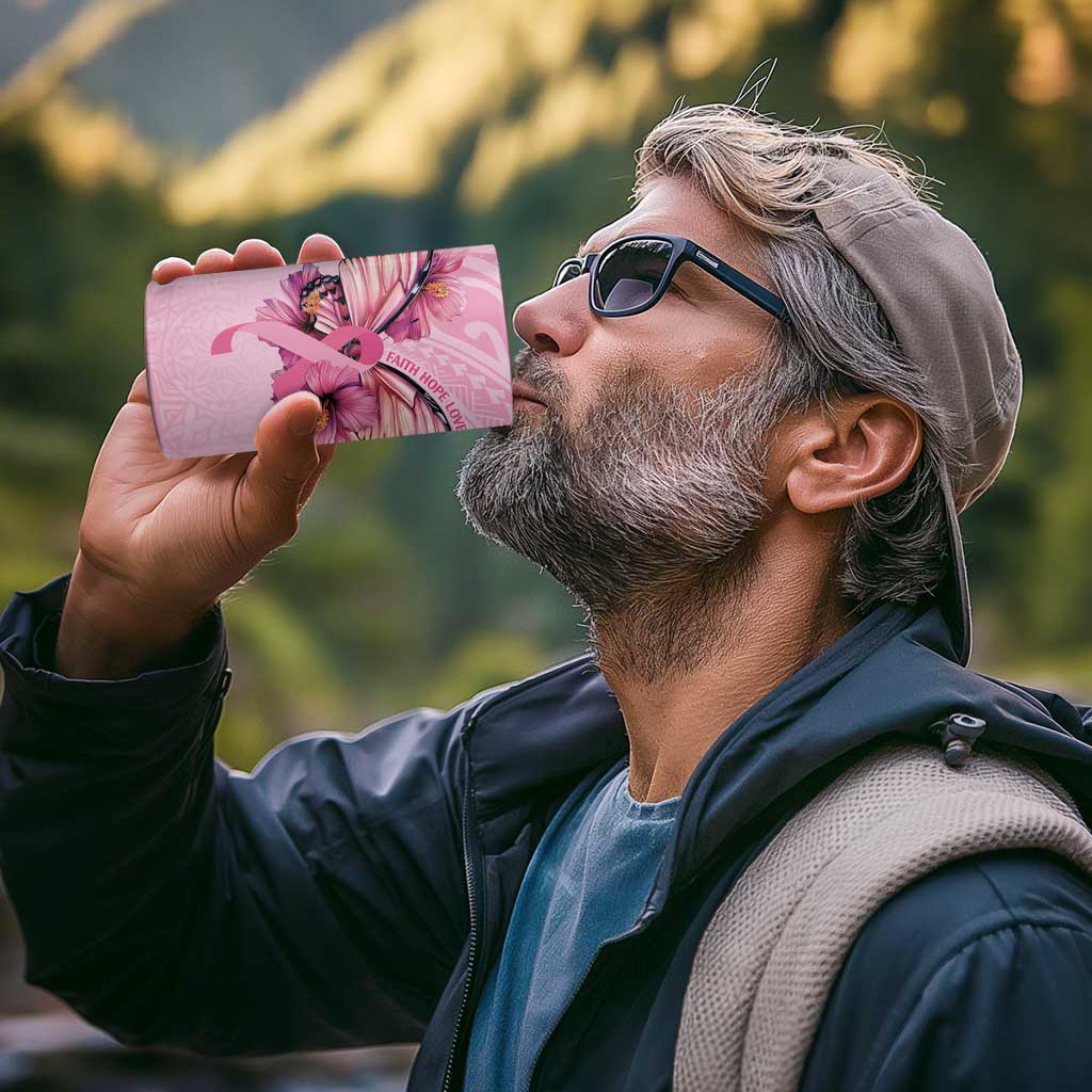 Faith Hope Love Butterfly Ribbon Personalised 4 in 1 Can Cooler Tumbler