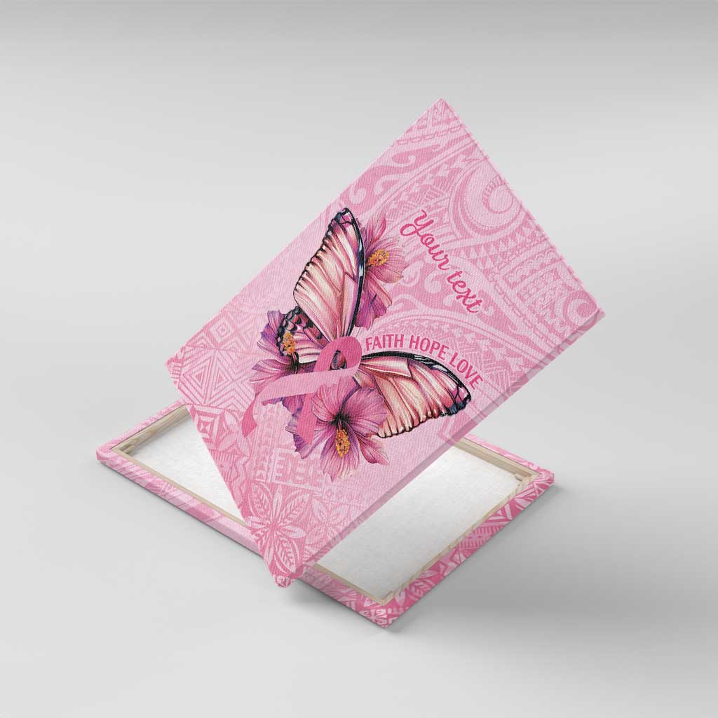 Faith Hope Love Butterfly Ribbon Personalised Canvas Wall Art