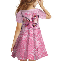 Faith Hope Love Butterfly Ribbon Personalised Family Matching Mermaid Dress and Hawaiian Shirt