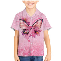 Faith Hope Love Butterfly Ribbon Personalised Family Matching Mermaid Dress and Hawaiian Shirt