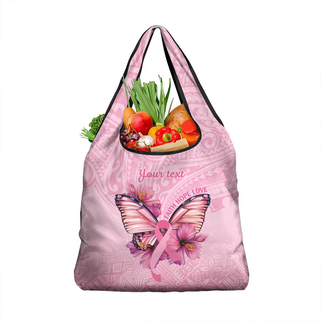 Faith Hope Love Butterfly Ribbon Personalised Grocery Bag
