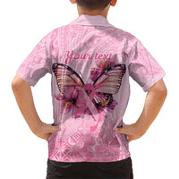 Faith Hope Love Butterfly Ribbon Personalised Kid Hawaiian Shirt LT9 - Polynesian Pride