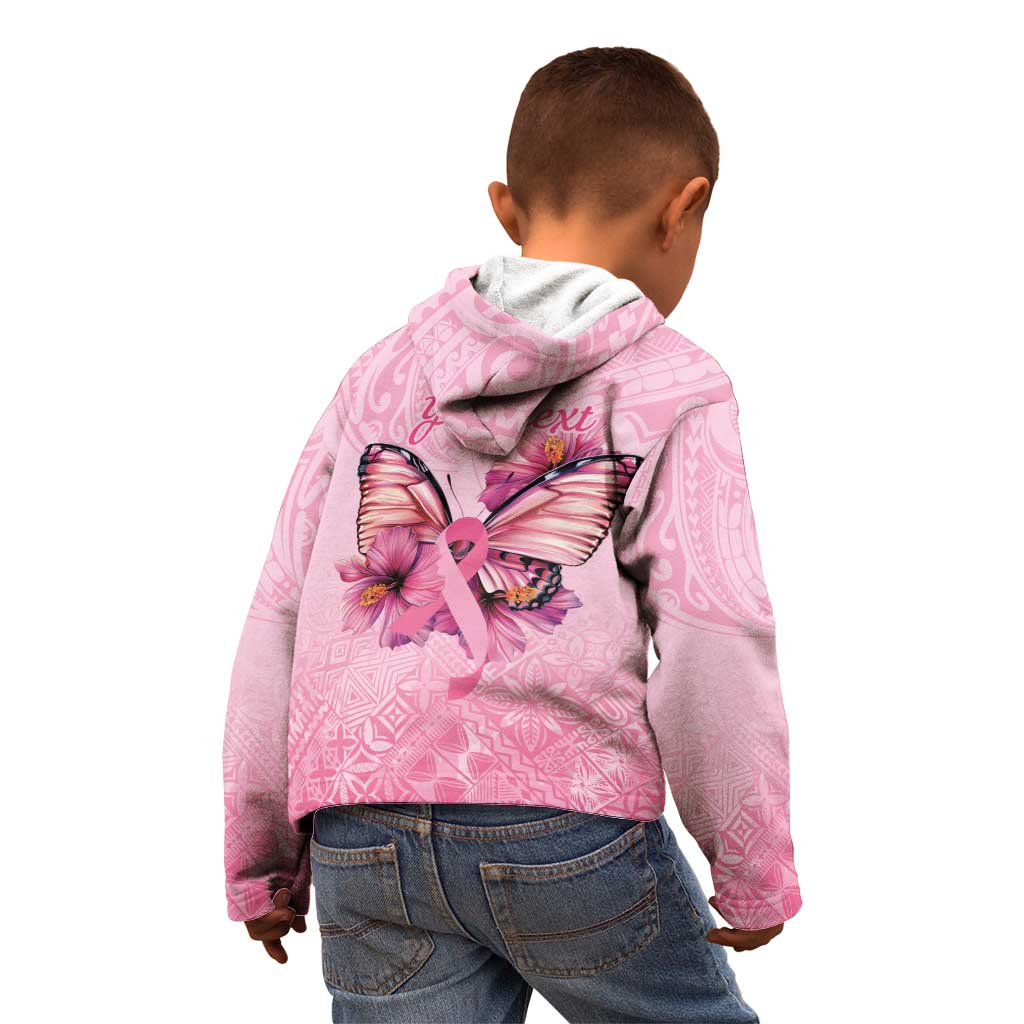 Faith Hope Love Butterfly Ribbon Personalised Kid Hoodie LT9 - Polynesian Pride