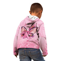 Faith Hope Love Butterfly Ribbon Personalised Kid Hoodie LT9 - Polynesian Pride