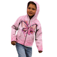 Faith Hope Love Butterfly Ribbon Personalised Kid Hoodie LT9 - Polynesian Pride