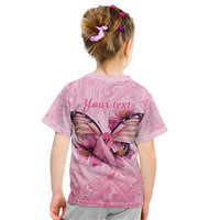 Faith Hope Love Butterfly Ribbon Personalised Kid T Shirt LT9 - Polynesian Pride