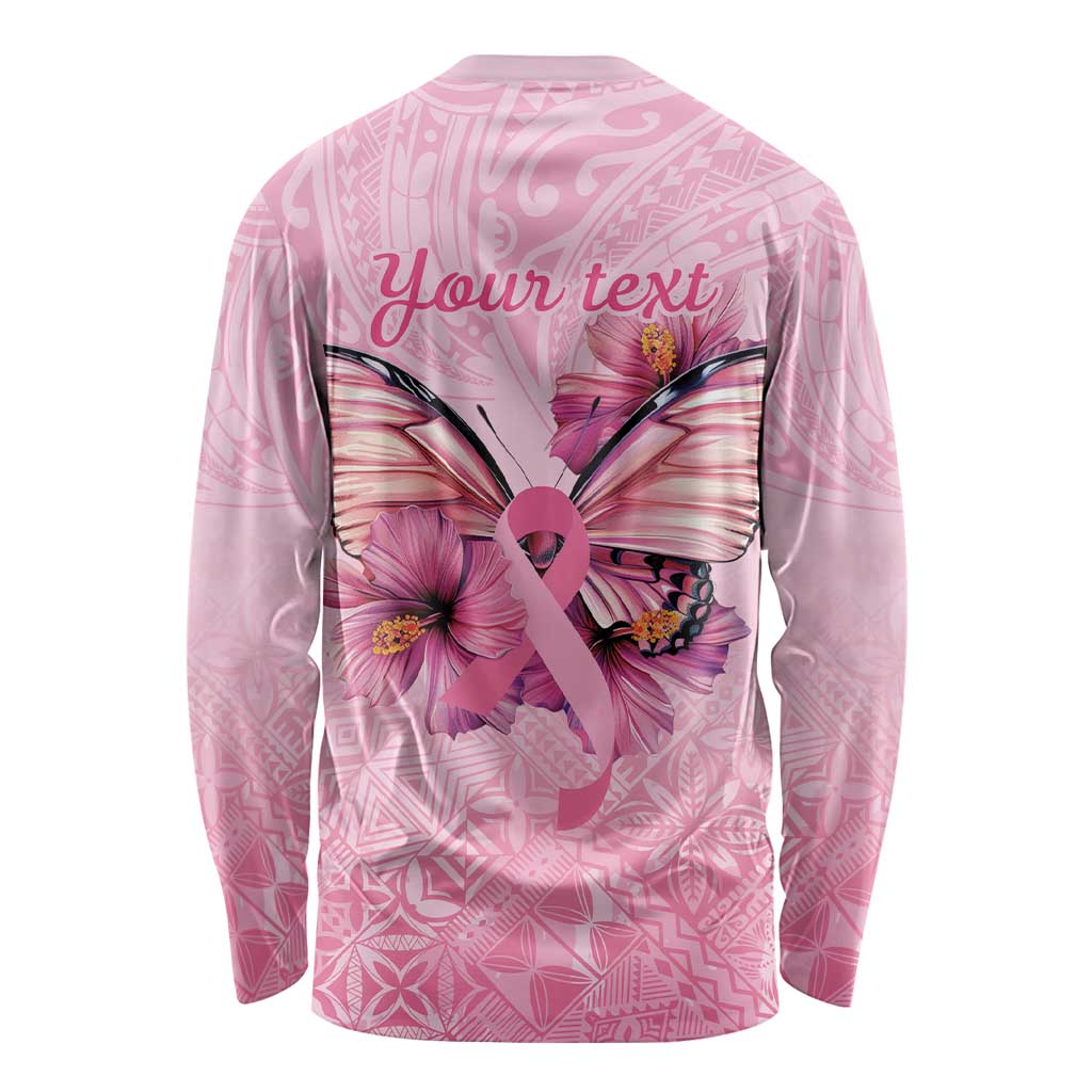 Faith Hope Love Butterfly Ribbon Personalised Long Sleeve Shirt