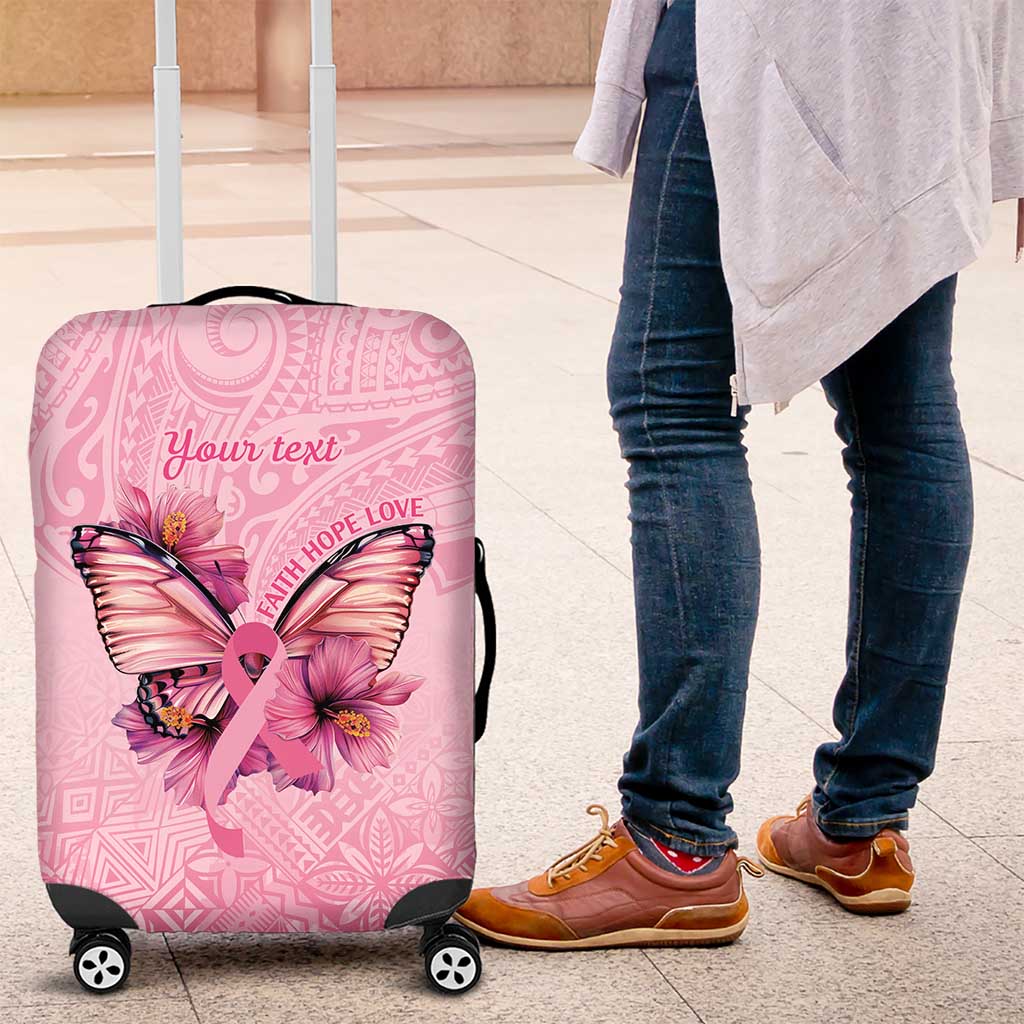 Faith Hope Love Butterfly Ribbon Personalised Luggage Cover LT9 Pink - Polynesian Pride