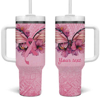 Faith Hope Love Butterfly Ribbon Personalised Tumbler With Handle LT9 One Size: 40 oz Pink - Polynesian Pride