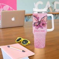 Faith Hope Love Butterfly Ribbon Personalised Tumbler With Handle LT9 - Polynesian Pride