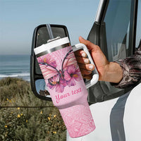 Faith Hope Love Butterfly Ribbon Personalised Tumbler With Handle LT9 - Polynesian Pride
