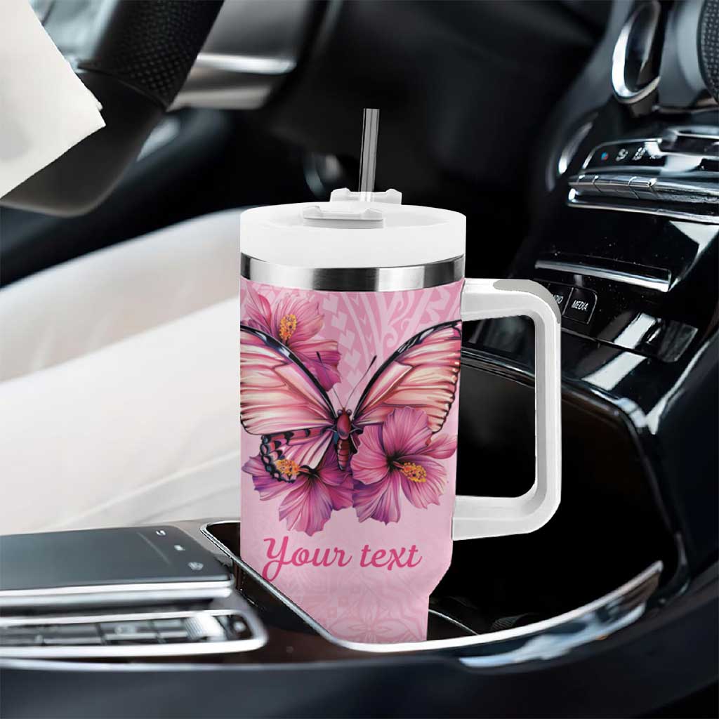 Faith Hope Love Butterfly Ribbon Personalised Tumbler With Handle LT9 - Polynesian Pride