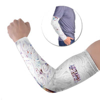 Custom New Zealand Aotearoa Arm Sleeves Pink Maori Paua Shell Indigenous - Polynesian Pride