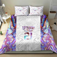 Custom New Zealand Aotearoa Bedding Set Pink Maori Paua Shell Indigenous - Polynesian Pride