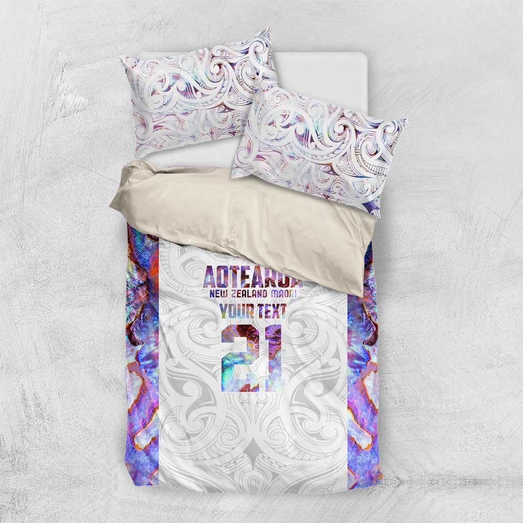 Custom New Zealand Aotearoa Bedding Set Pink Maori Paua Shell Indigenous - Polynesian Pride