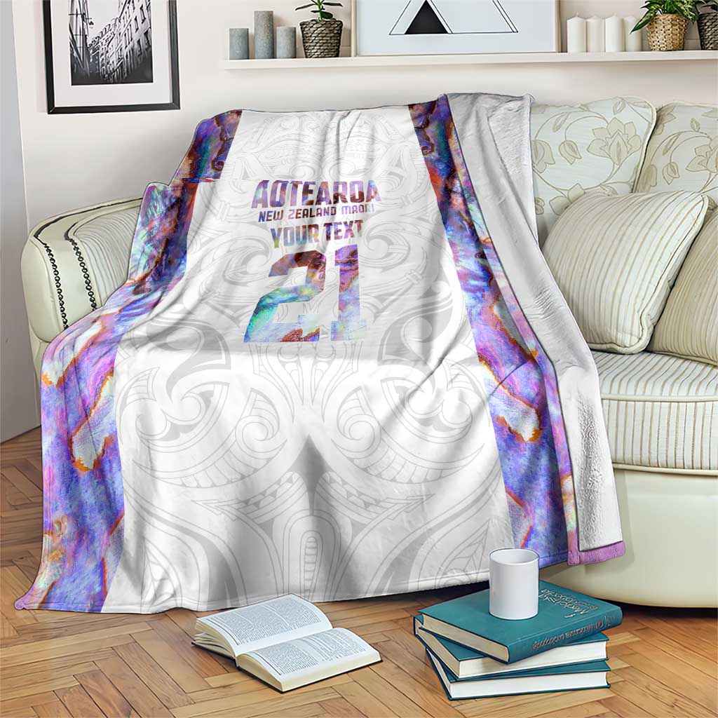 Custom New Zealand Aotearoa Blanket Pink Maori Paua Shell Indigenous - Polynesian Pride