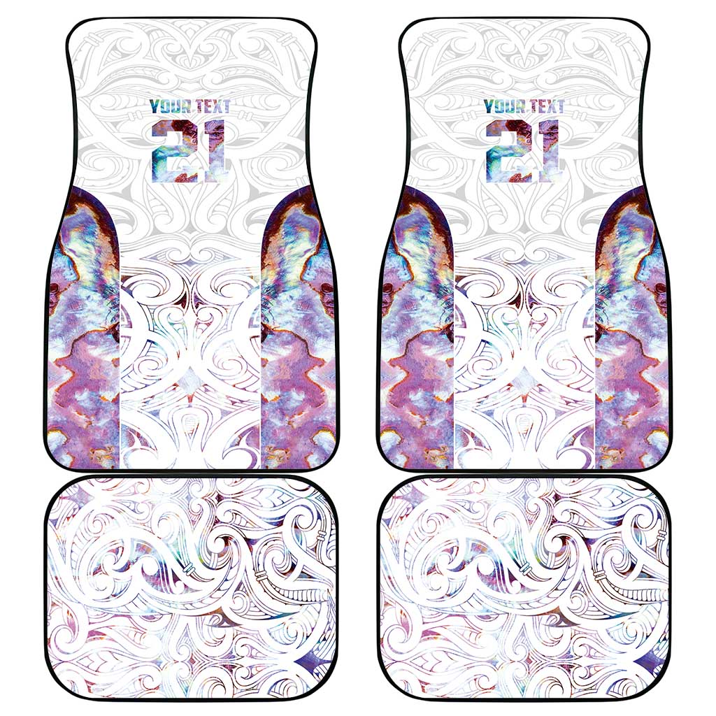 Custom New Zealand Aotearoa Car Mats Pink Maori Paua Shell Indigenous - Polynesian Pride