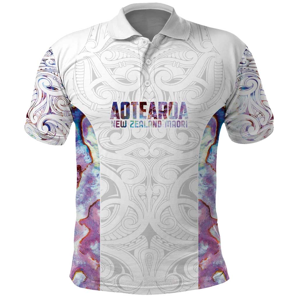 Custom New Zealand Aotearoa Polo Shirt Pink Maori Paua Shell Indigenous - Polynesian Pride