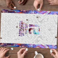 Custom New Zealand Aotearoa Puzzle Pink Maori Paua Shell Indigenous - Polynesian Pride