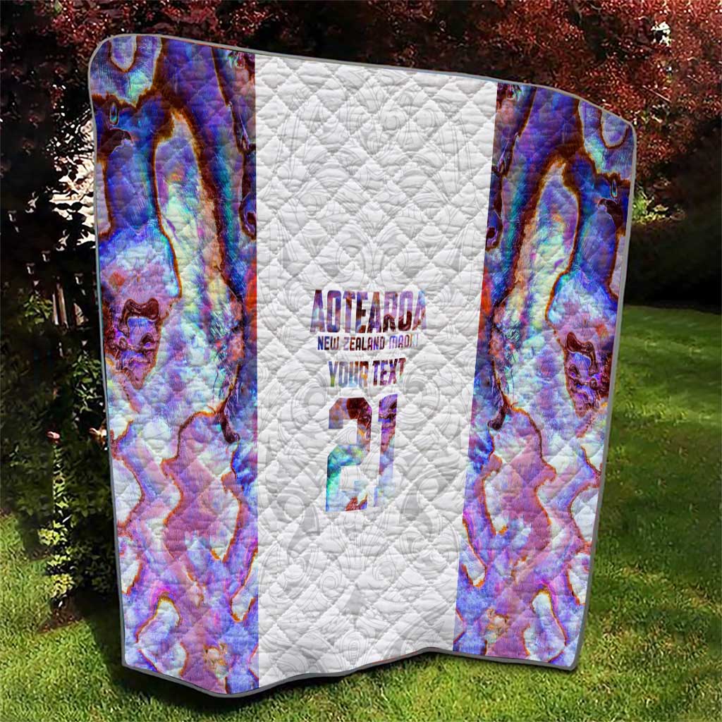 Custom New Zealand Aotearoa Quilt Pink Maori Paua Shell Indigenous - Polynesian Pride
