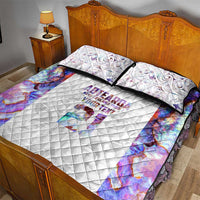 Custom New Zealand Aotearoa Quilt Bed Set Pink Maori Paua Shell Indigenous - Polynesian Pride