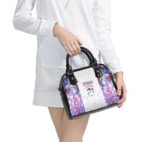 Custom New Zealand Aotearoa Shoulder Handbag Pink Maori Paua Shell Indigenous - Polynesian Pride