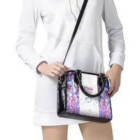 Custom New Zealand Aotearoa Shoulder Handbag Pink Maori Paua Shell Indigenous - Polynesian Pride