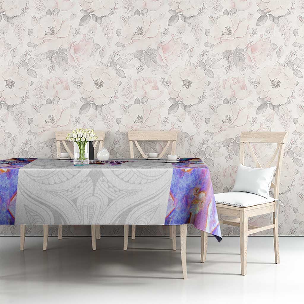 Custom New Zealand Aotearoa Tablecloth Pink Maori Paua Shell Indigenous - Polynesian Pride