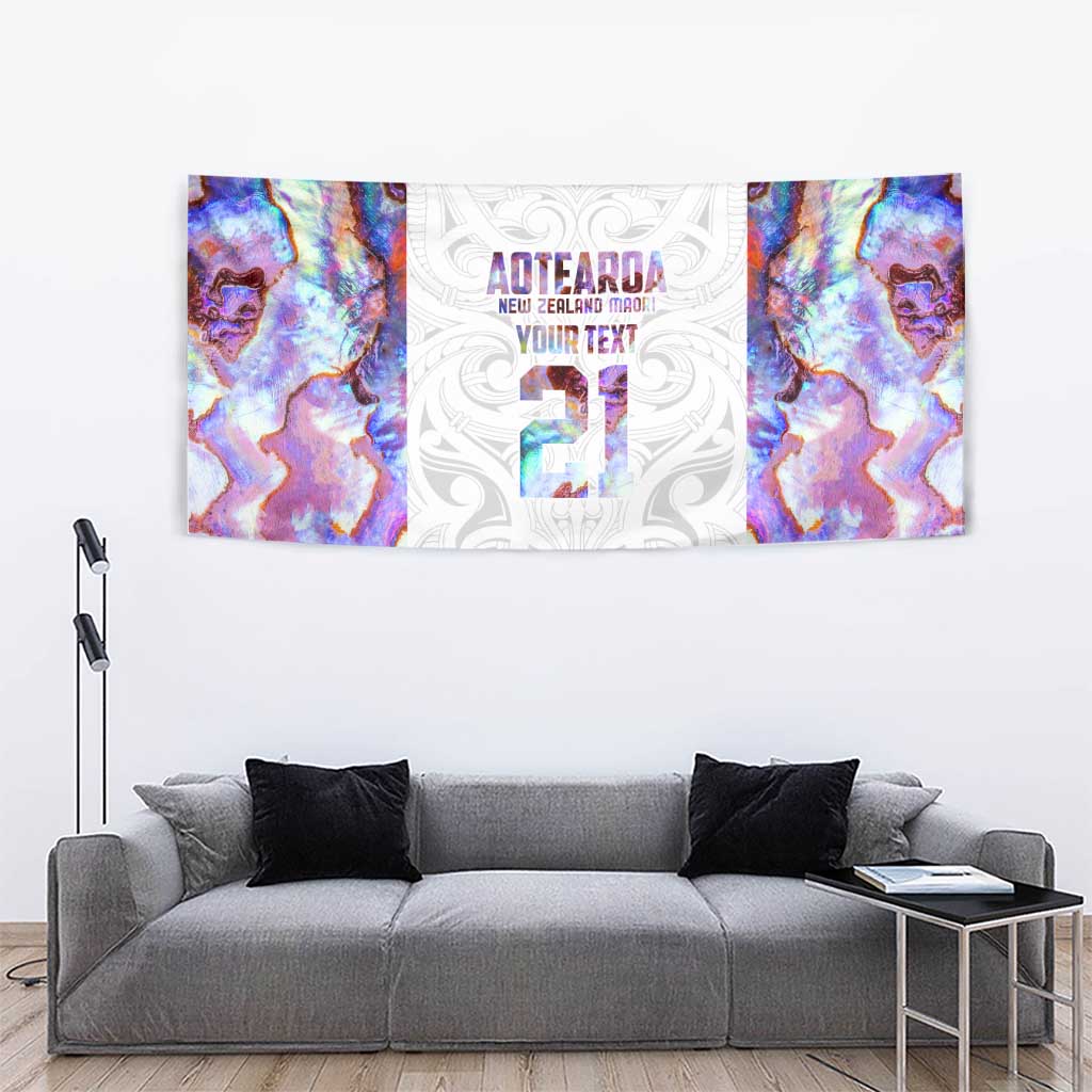Custom New Zealand Aotearoa Tapestry Pink Maori Paua Shell Indigenous - Polynesian Pride