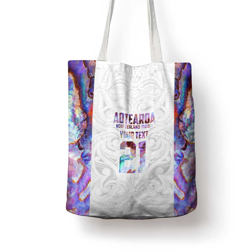 Custom New Zealand Aotearoa Tote Bag Pink Maori Paua Shell Indigenous - Polynesian Pride