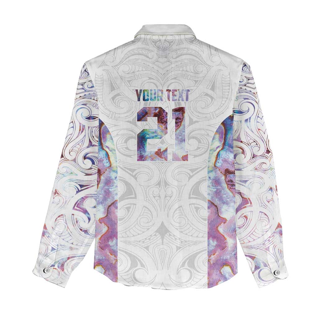Custom New Zealand Aotearoa Women Casual Shirt Pink Maori Paua Shell Indigenous - Polynesian Pride